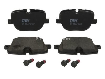 Set plăcuțe frână TRW, spate, (cu accesorii; cu șuruburi de ghidare etrier frână), pentru: LAND ROVER RANGE ROVER III, RANGE ROVER SPORT I 4.4D/5.0 04.09-03.13