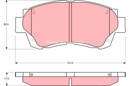 Set plăcuțe frână TRW, față, pentru: LEXUS ES, LS; TOYOTA ALTEZZA, ALTEZZA GITA, AVALON, BREVIS, CAMRY, CELICA, CHASER, COROLLA, CRESTA V, CROWN, MARK II, MARK II IX, MARK II VIII 1.4-4.0 12.89-