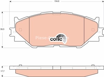 Set plăcuțe frână TRW, față, pentru: LEXUS IS C, IS II, IS III 2.2D-3.5 08.05-09.20
