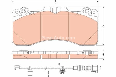 Set plăcuțe frână TRW, față, pentru: LEXUS LS 4.6 04.06- 3