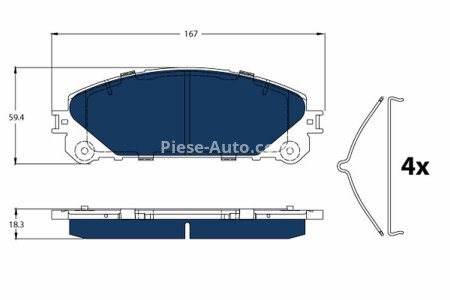 Set plăcuțe frână TRW, față, pentru: LEXUS NX, RX; TOYOTA RAV 4 IV 2.5H/3.5H 07.14-