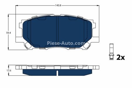 Set plăcuțe frână TRW, față, pentru: LEXUS RX; TOYOTA HARRIER, HIGHLANDER / KLUGER 3.3H 03.05-09.13