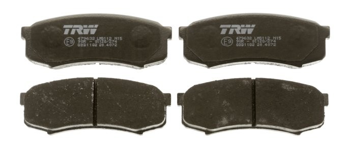 Set plăcuțe frână TRW, spate, pentru: LEXUS GX, RX; TOYOTA 4 RUNNER IV, 4 RUNNER V, FJ CRUISER, LAND CRUISER, LAND CRUISER 100, LAND CRUISER 80, LAND CRUISER 90 2.4-4.7 11.84- 3