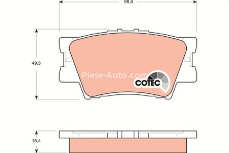 Set plăcuțe frână TRW, spate, pentru: VOLVO 340-360; LEXUS ES; PONTIAC VIBE; TOYOTA AVALON, CAMRY, MARK X ZIO I, RAV 4 III, RAV 4 IV 1.8-3.5 08.84-