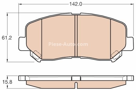 Set plăcuțe frână TRW, față (cu suplimente), pentru: MAZDA CX-5 2.0/2.2D/2.5 11.11-