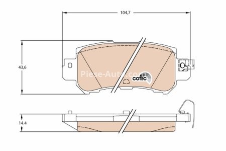 Set plăcuțe frână TRW, spate, pentru: MAZDA CX-3, CX-5 1.5D-2.5 11.11-