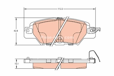 Set plăcuțe frână TRW, spate, pentru: MAZDA CX-5 2.0/2.2D/2.5 11.11-