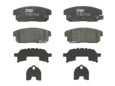 Set plăcuțe frână TRW, spate, pentru: MAZDA RX-8; NISSAN ALTIMA, MAXIMA / MAXIMA QX V; SUZUKI IGNIS I, IGNIS II 1.3-3.5 06.97-