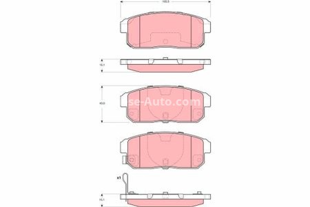 Set plăcuțe frână TRW, spate, pentru: MAZDA RX-8; NISSAN ALTIMA, MAXIMA / MAXIMA QX V; SUZUKI IGNIS I, IGNIS II 1.3-3.5 06.97-