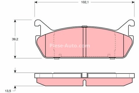 Set plăcuțe frână TRW, spate, pentru: MAZDA 323 C IV, 323 F IV, 323 P V, 323 S IV, MX-5 I; SUZUKI BALENO 1.3-1.9D 06.89-05.02