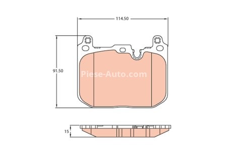 Set plăcuțe frână TRW, față, pentru: MINI (F55), (F56), (F57), CLUBMAN (F54), COUNTRYMAN (F60) 1.2-2.0D 09.13-