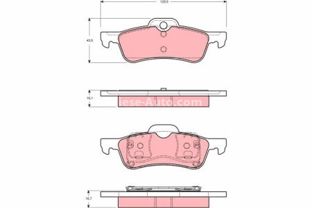 Set plăcuțe frână TRW, față, pentru: MINI (R50, R53), (R52) 1.6 03.02-11.07