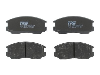 Set plăcuțe frână TRW, față, pentru: MITSUBISHI COLT III, COLT IV, COLT V, LANCER III, LANCER IV, LANCER V, LANCER VI, MIRAGE IV, MIRAGE V, TREDIA 1.3-2.0D 08.86-10.03