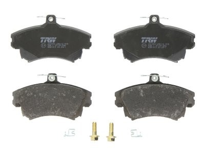 Set plăcuțe frână TRW, față (cu accesorii; cu șuruburi de ghidare etrier frână), pentru: VOLVO S40 I, V40; MITSUBISHI CARISMA, COLT CZC VI, COLT VI 1.3-2.0 05.95-06.12