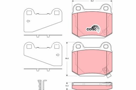 Set plăcuțe frână TRW, spate, pentru: MITSUBISHI LANCER VII; NISSAN 350Z; SUBARU BRZ, IMPREZA, WRX 2.0/2.5/3.5 12.00-