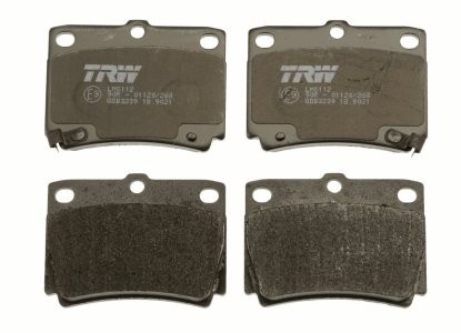 Set plăcuțe frână TRW, spate, pentru: MITSUBISHI PAJERO II, PAJERO III, PAJERO SPORT I, PAJERO SPORT II, PAJERO SPORT III 2.4D/2.5D/3.0 12.90- 3