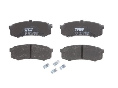 Set plăcuțe frână TRW, spate, (cu suplimente), pentru: MITSUBISHI PAJERO IV; TOYOTA LAND CRUISER, LAND CRUISER 100, LAND CRUISER 80, LAND CRUISER 90, LAND CRUISER PRADO 2.7-4.5 01.90-