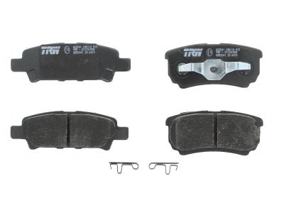 Set plăcuțe frână TRW, spate, (cu suplimente), pentru: JEEP COMPASS; MITSUBISHI LANCER VII, LANCER VIII, OUTLANDER I 1.3-2.4 03.01-
