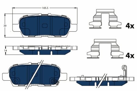 Set plăcuțe frână TRW, spate, pentru: NISSAN LEAF, NV200, NV200 / EVALIA Electric 11.10- 3