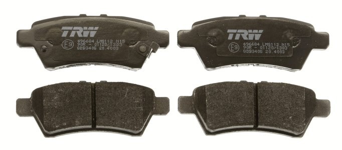 Set plăcuțe frână TRW, spate, pentru: NISSAN NP300 NAVARA, PATHFINDER III, XTERRA 2.5D/3.0D/4.0 10.04- 3