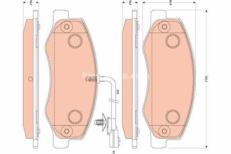 Set plăcuțe frână TRW, spate, pentru: NISSAN NV400; OPEL MOVANO B; RENAULT MASTER III 2.3D/Electric 02.10-