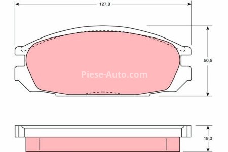 Set plăcuțe frână TRW, spate, pentru: NISSAN PATROL GR IV, VANETTE 2.0D-4.2D 10.86-