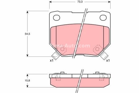 Set plăcuțe frână TRW, spate, pentru: NISSAN 300ZX, SKYLINE 2.5/3.0 05.90-07.00