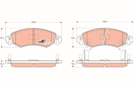 Set plăcuțe frână TRW, față, pentru: OPEL AGILA; SUZUKI IGNIS II, WAGON R, WAGON R+ 1.0-1.5 05.00-