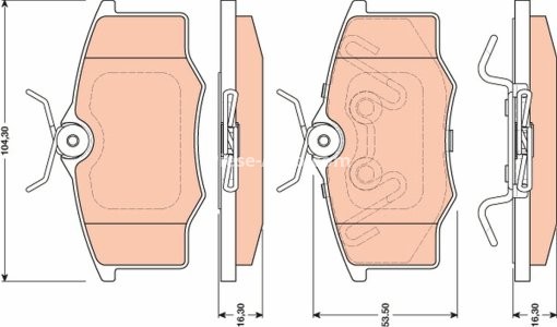 Set plăcuțe frână TRW, față, pentru: OPEL CORSA B/HATCHBACK 1.4/1.7D 08.99-09.00