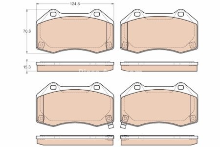 Set plăcuțe frână TRW, față, pentru: OPEL CORSA D, CORSA E 1.6 06.11-