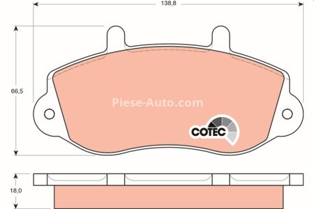 Set plăcuțe frână TRW, față, pentru: OPEL MOVANO A; RENAULT MASTER II 1.9D-2.8D 07.98-