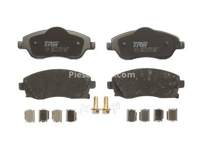 Set plăcuțe frână TRW, față (cu accesorii; cu șuruburi de ghidare etrier frână), pentru: OPEL COMBO TOUR, COMBO/MINIVAN, CORSA C, CORSA C/HATCHBACK, MERIVA A, TIGRA 1.0-1.8 09.00-