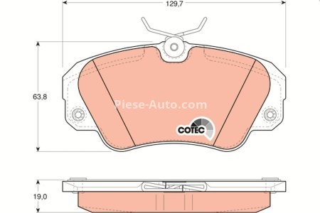 Set plăcuțe frână TRW, față (cu accesorii; cu șuruburi de ghidare etrier frână), pentru: OPEL OMEGA A, OMEGA B, SENATOR B 2.0-3.6 03.87-07.03