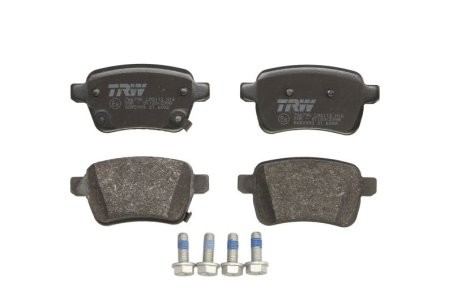Set plăcuțe frână TRW, spate, (cu accesorii; cu șuruburi de ghidare etrier frână), pentru: OPEL ADAM, CORSA E, CORSA E/HATCHBACK 1.0-1.6 09.14-