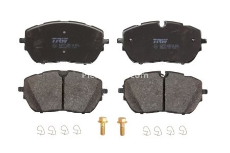 Set plăcuțe frână TRW, față (cu accesorii; cu șuruburi de ghidare etrier frână), pentru: PEUGEOT 308 II, 508 II 1.2-2.0D 11.13-
