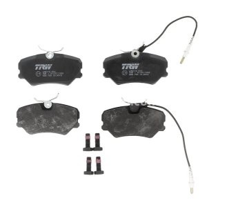 Set plăcuțe frână TRW, față (cu accesorii; cu șuruburi de ghidare etrier frână), pentru: PEUGEOT 405 I, 405 II, 405 II/KOMBI 1.4-1.9D 01.87-04.97