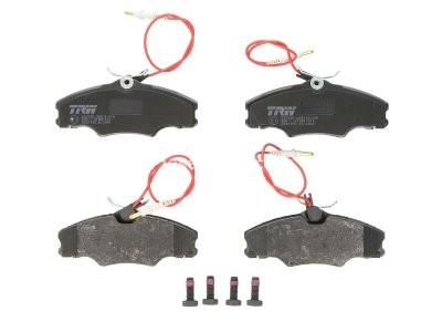 Set plăcuțe frână TRW, față (cu accesorii; cu șuruburi de ghidare etrier frână), pentru: PEUGEOT 406 1.6/1.8/1.9D 11.95-10.04