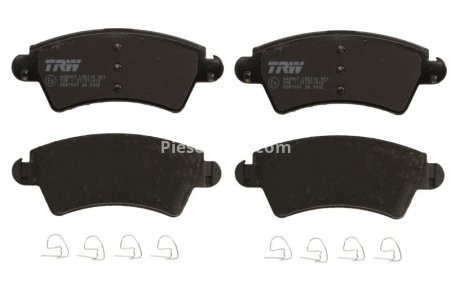Set plăcuțe frână TRW, față (cu suplimente), pentru: PEUGEOT 206 1.6/2.0/2.0D 04.99-09.09