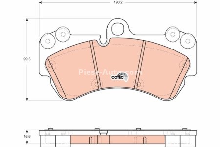 Set plăcuțe frână TRW, față, pentru:  PORSCHE CAYENNE; VW TOUAREG 3.0D-6.2 10.02-12.19