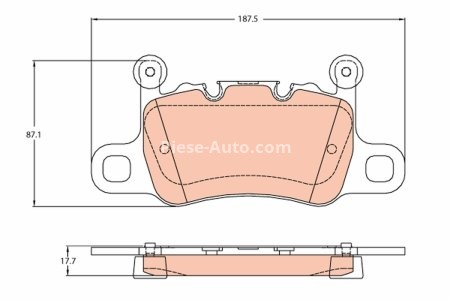Set plăcuțe frână TRW, spate, pentru: PORSCHE 911, 911 SPEEDSTER 3.8/4.0/6.0 09.13-