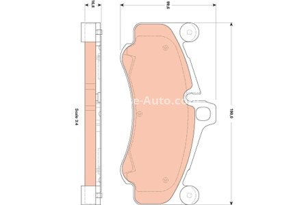 Set plăcuțe frână TRW, față, pentru: PORSCHE 911 3.8/4.0 05.09-12.12 3