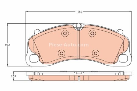 Set plăcuțe frână TRW, față, pentru: PORSCHE 911, 911 TARGA 3.0/3.8/4.0 09.13-12.20