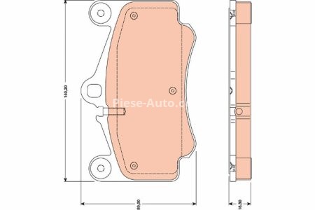Set plăcuțe frână TRW, față, pentru: PORSCHE 911, 911 TARGA 3.6/3.8 06.00-12.12