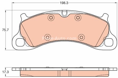 Set plăcuțe frână TRW, față, pentru: PORSCHE 911, 911 TARGA 3.8 05.11-12.19