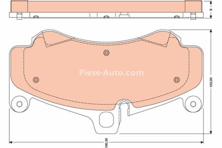 Set plăcuțe frână TRW, față, pentru: PORSCHE 911, CARRERA GT 3.6/3.8/5.7 04.01-12.11