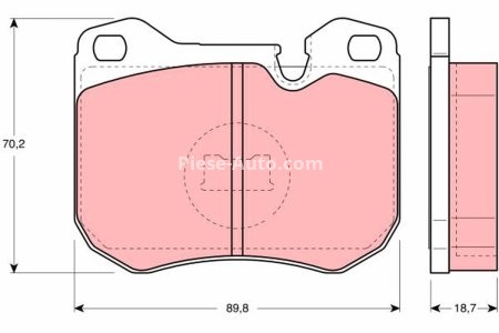 Set plăcuțe frână TRW, față, pentru: PORSCHE 924, 944 2.0/2.5 06.80-12.90