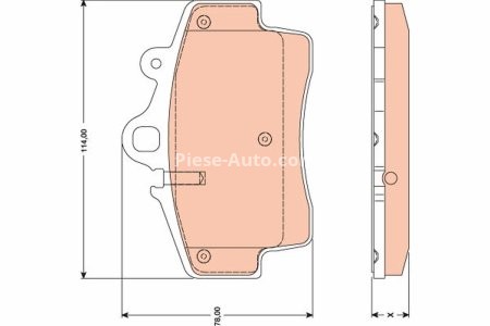 Set plăcuțe frână TRW, față, pentru: PORSCHE BOXSTER, CAYMAN 2.5/2.7/3.4 09.96-12.12