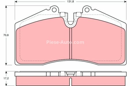 Set plăcuțe frână TRW, față / spate, pentru: PORSCHE 911, 911 TARGA, 928, 944, 959, 968 2.5-5.0 08.83-09.97