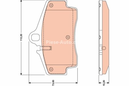 Set plăcuțe frână TRW, spate, pentru: PORSCHE 911 TARGA, BOXSTER, BOXSTER SPYDER, CAYMAN 2.5-3.6 09.96-06.13 3