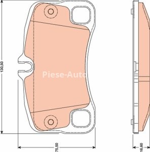 Set plăcuțe frână TRW, spate, pentru: PORSCHE 911, 911 TARGA 3.6/3.8/4.0 03.06-12.12